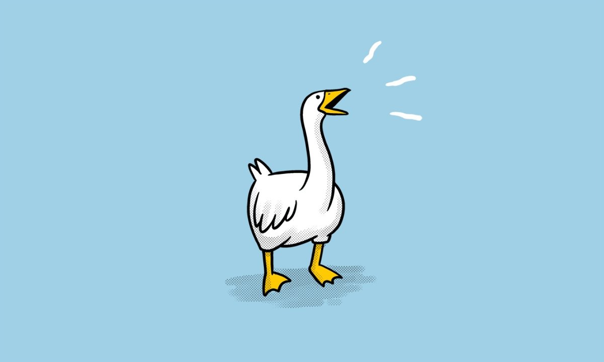 Обои с гусем