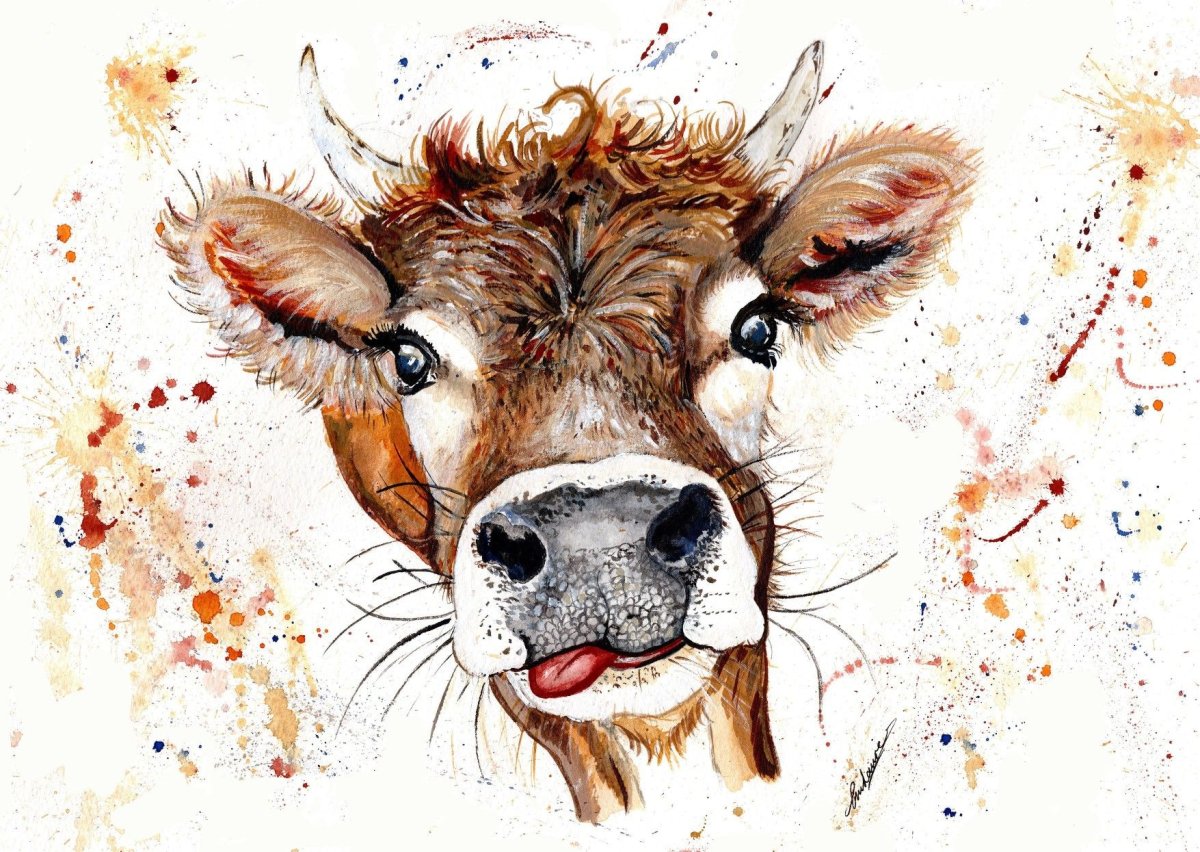 Морда коровы в профиль