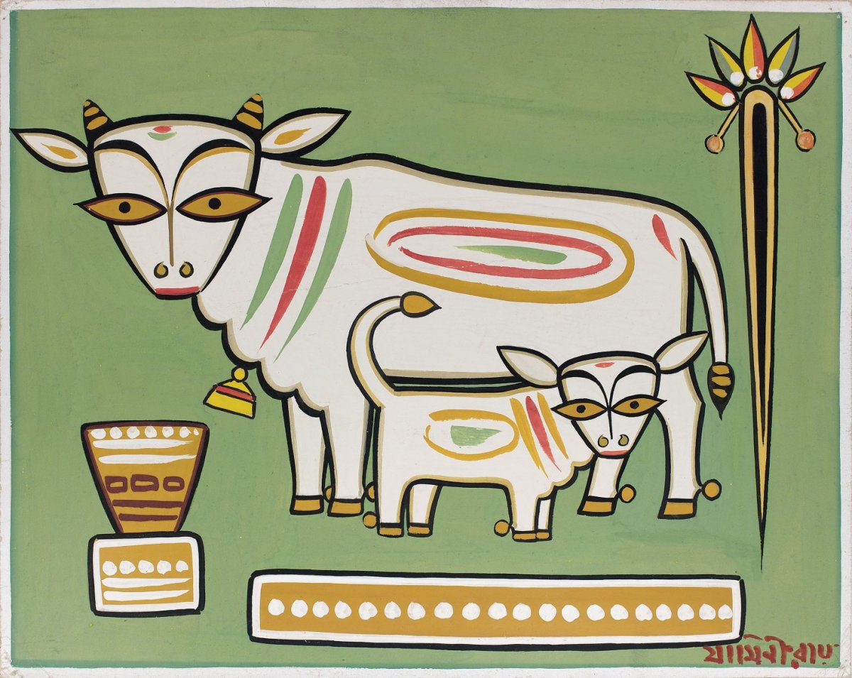 Корова Индия арт