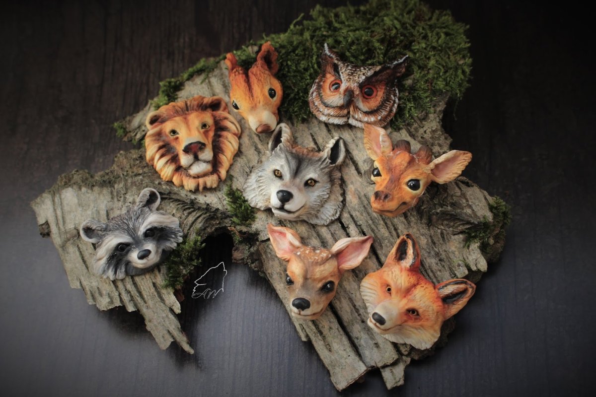 Реалистичные животные из полимерной глины