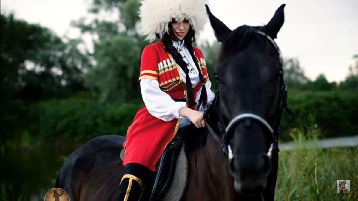 Джигиты на конях Черкес