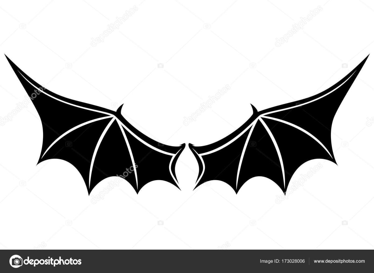 Крылья летучей мыши вектор