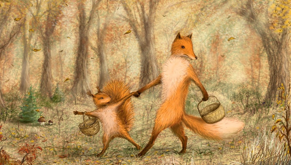 Лис и белка