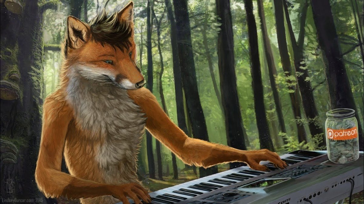 Крутая лиса арт