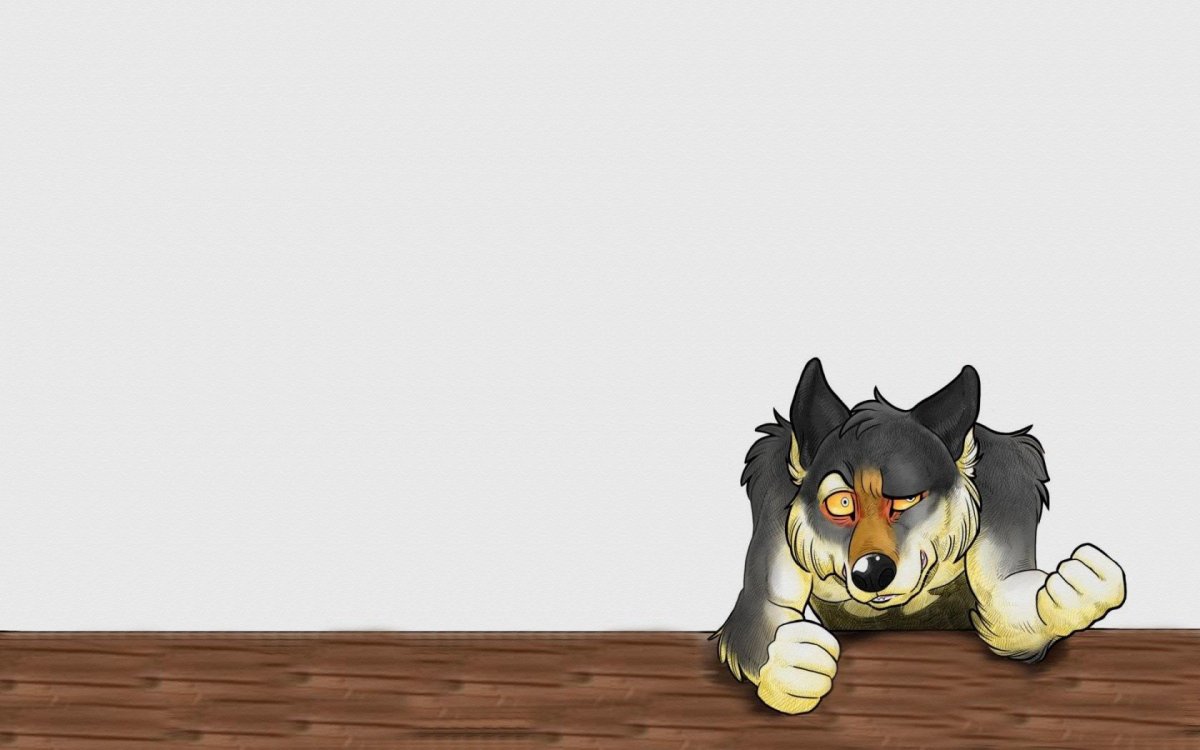 Обои на рабочий стол Минимализм волк