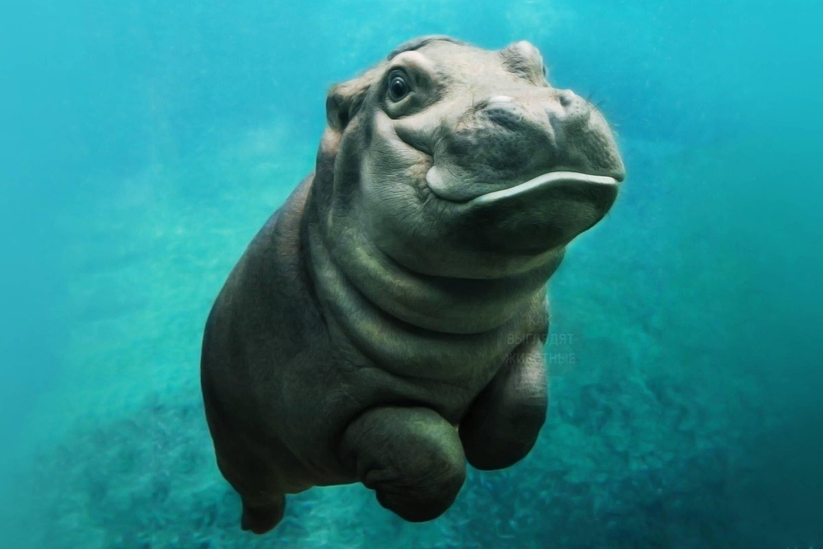 Красивые фоны с бегемотиками