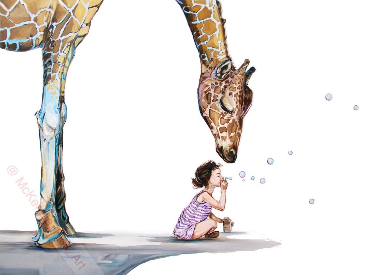 Жирафы иллюстрации