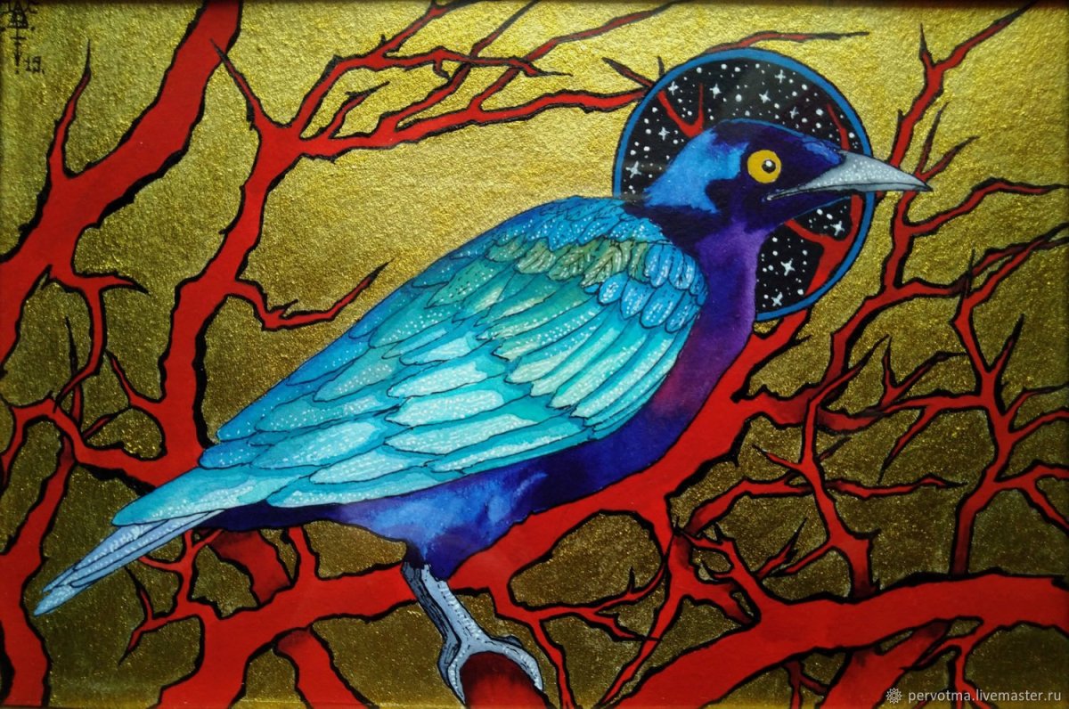 Синяя птица живопись