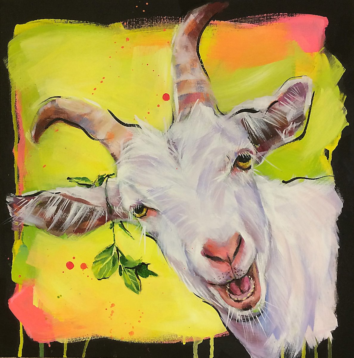 Животные живопись коза