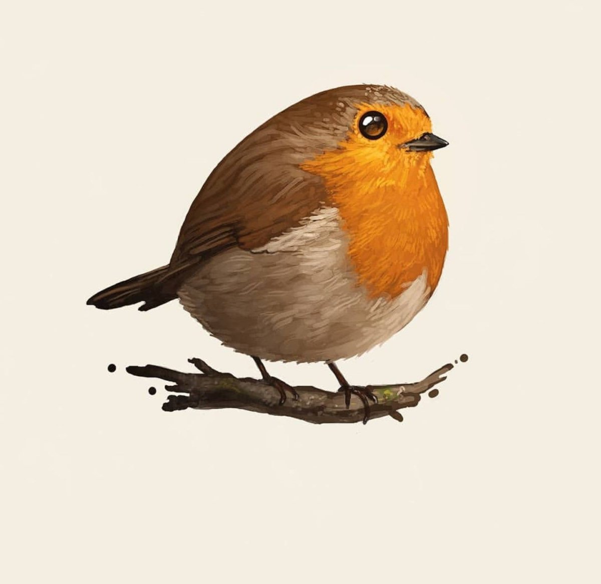 Иллюстрации Малиновка Зарянка