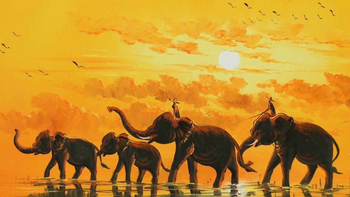 Индийский пейзаж живопись