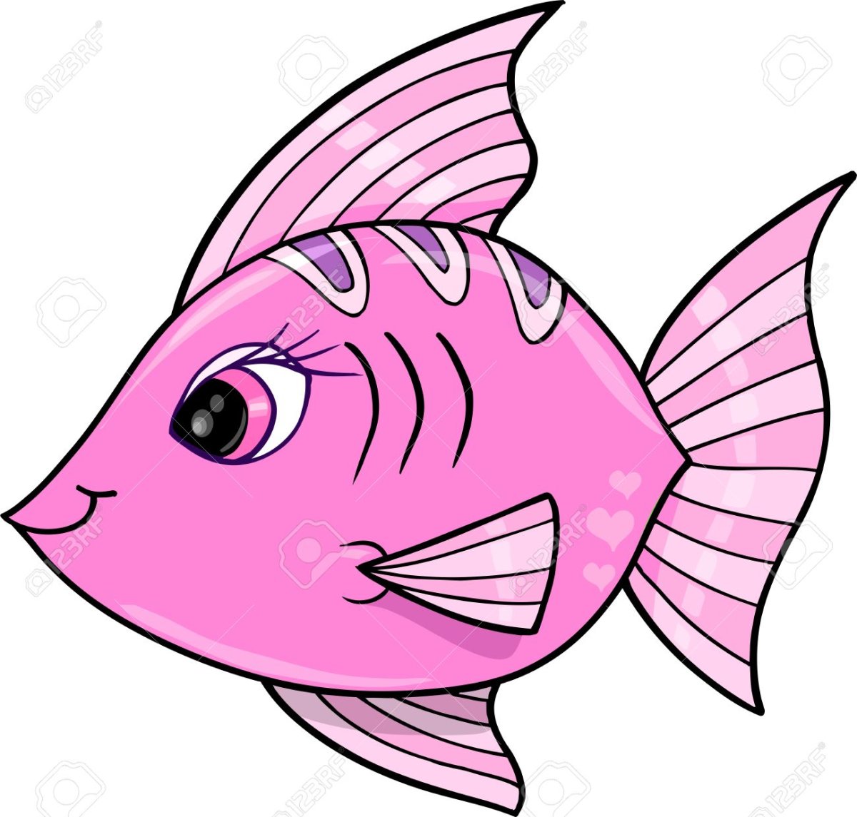 Розовая рыбка для детей