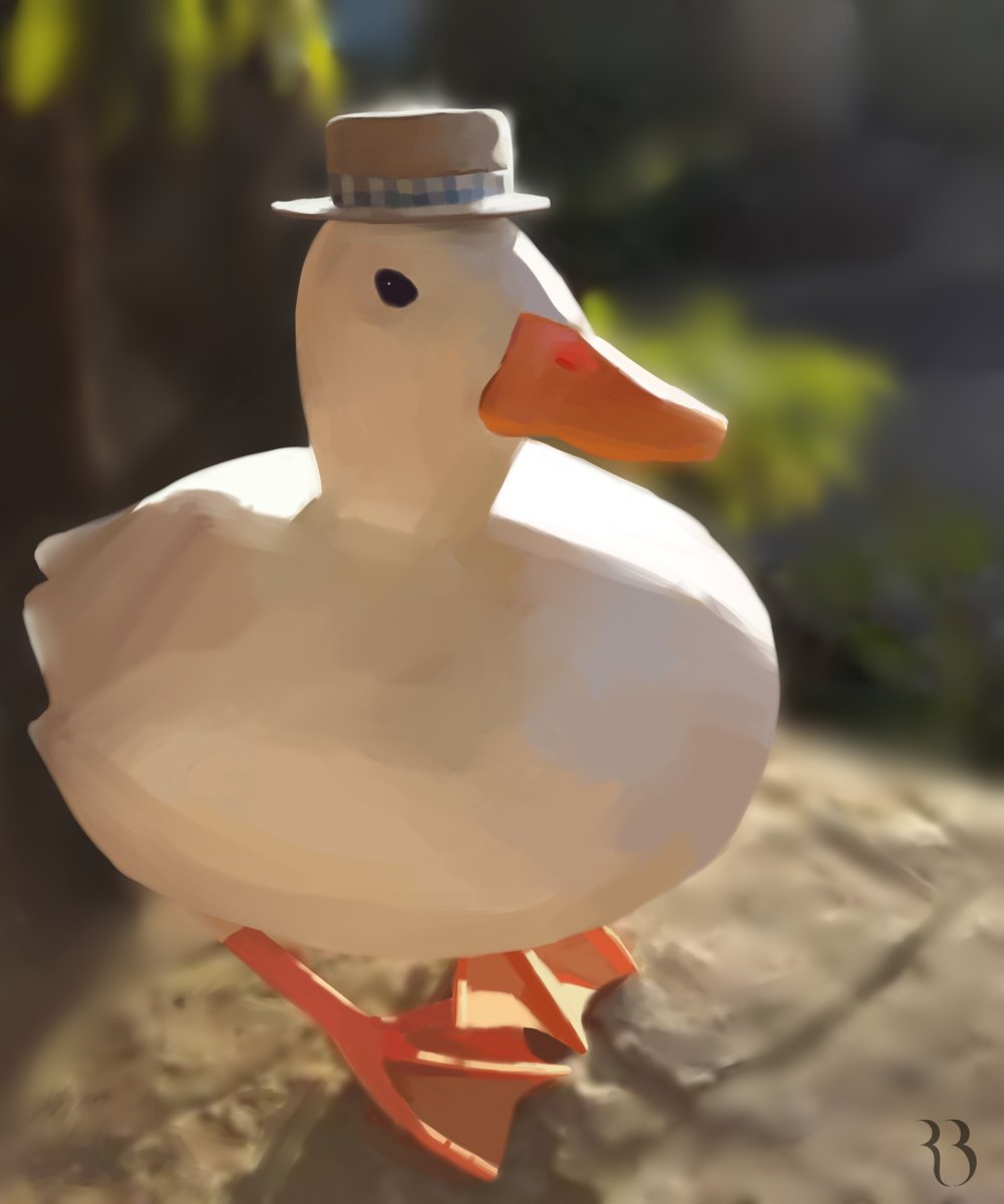 Уточка в шляпке