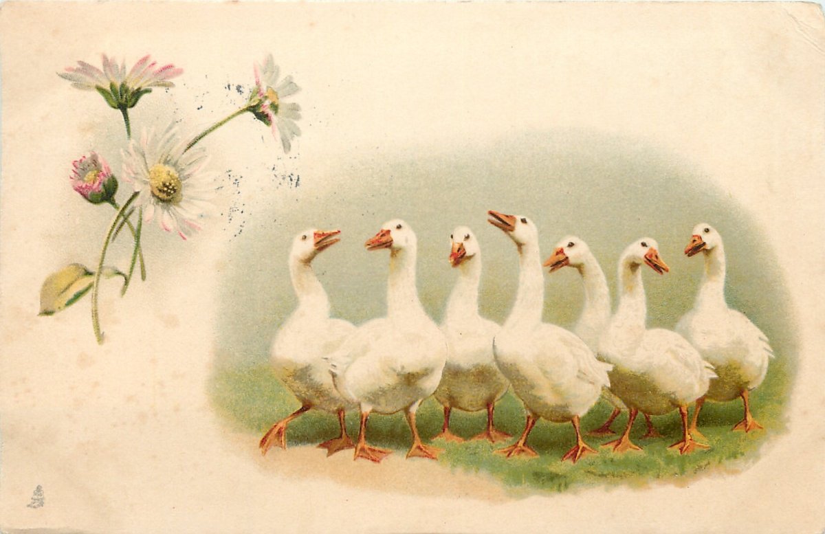 Винтажные гуси для декупажа