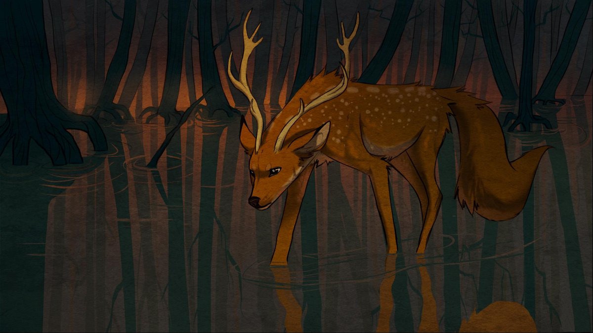 Фурсьют череп оленя