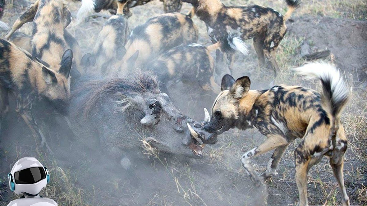 Гиеновидная собака охота