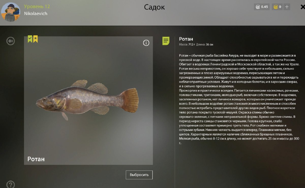 Рекордный ротан