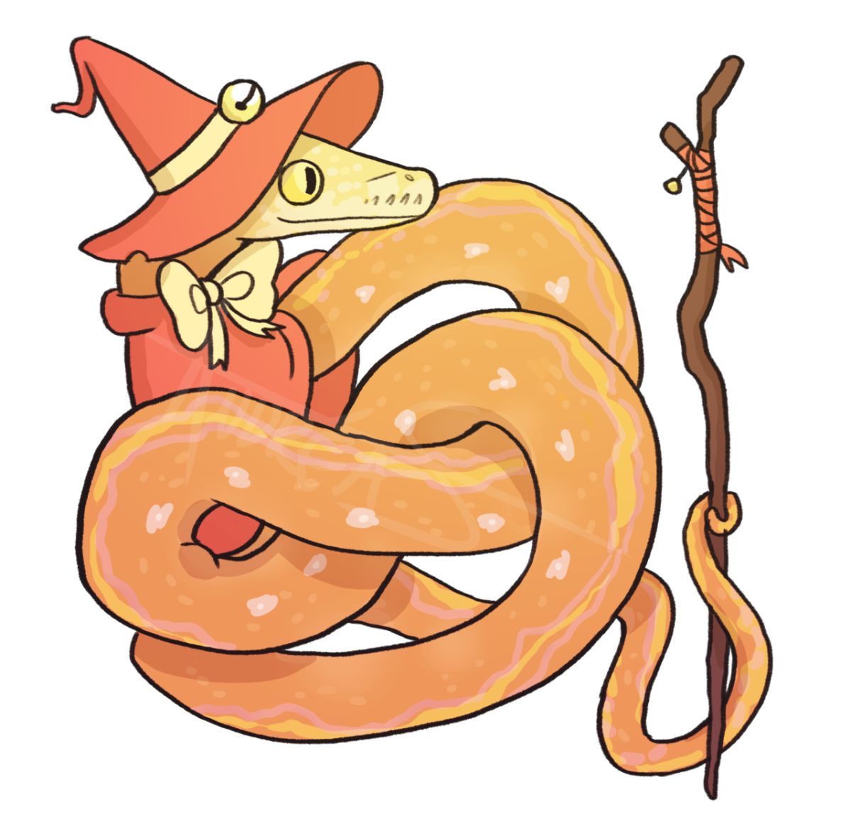 Змеи обвиваются вокруг дерева