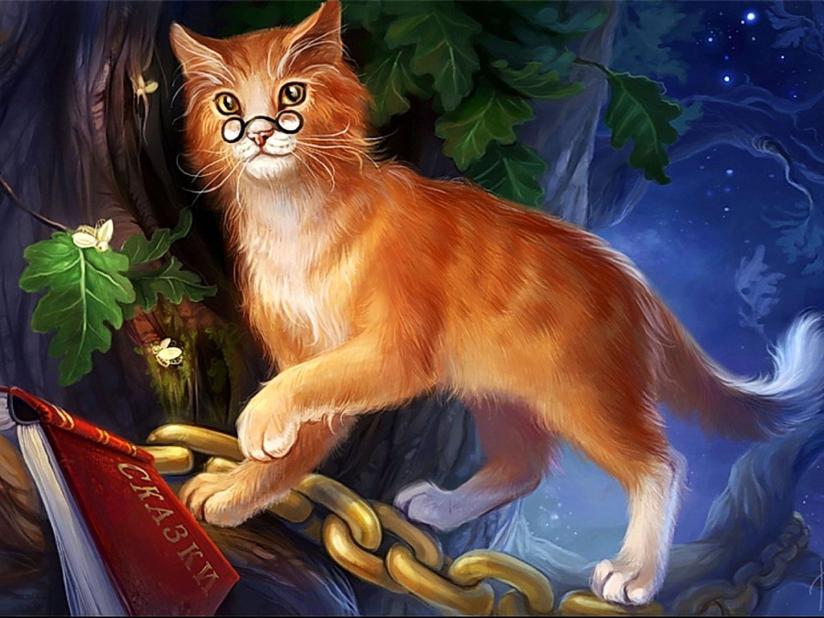 Кот ученый мультяшный