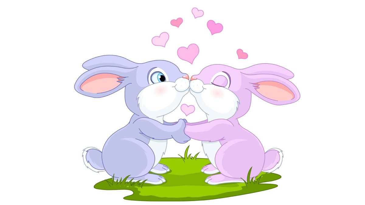 Влюбленные животные мультяшные