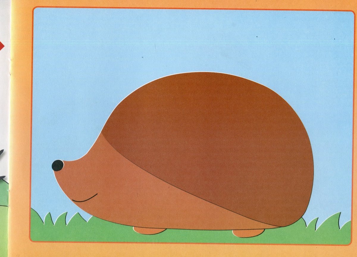 Ежик на белом фоне