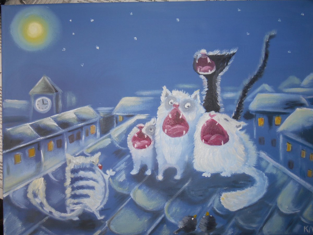 Коты поют на крыше