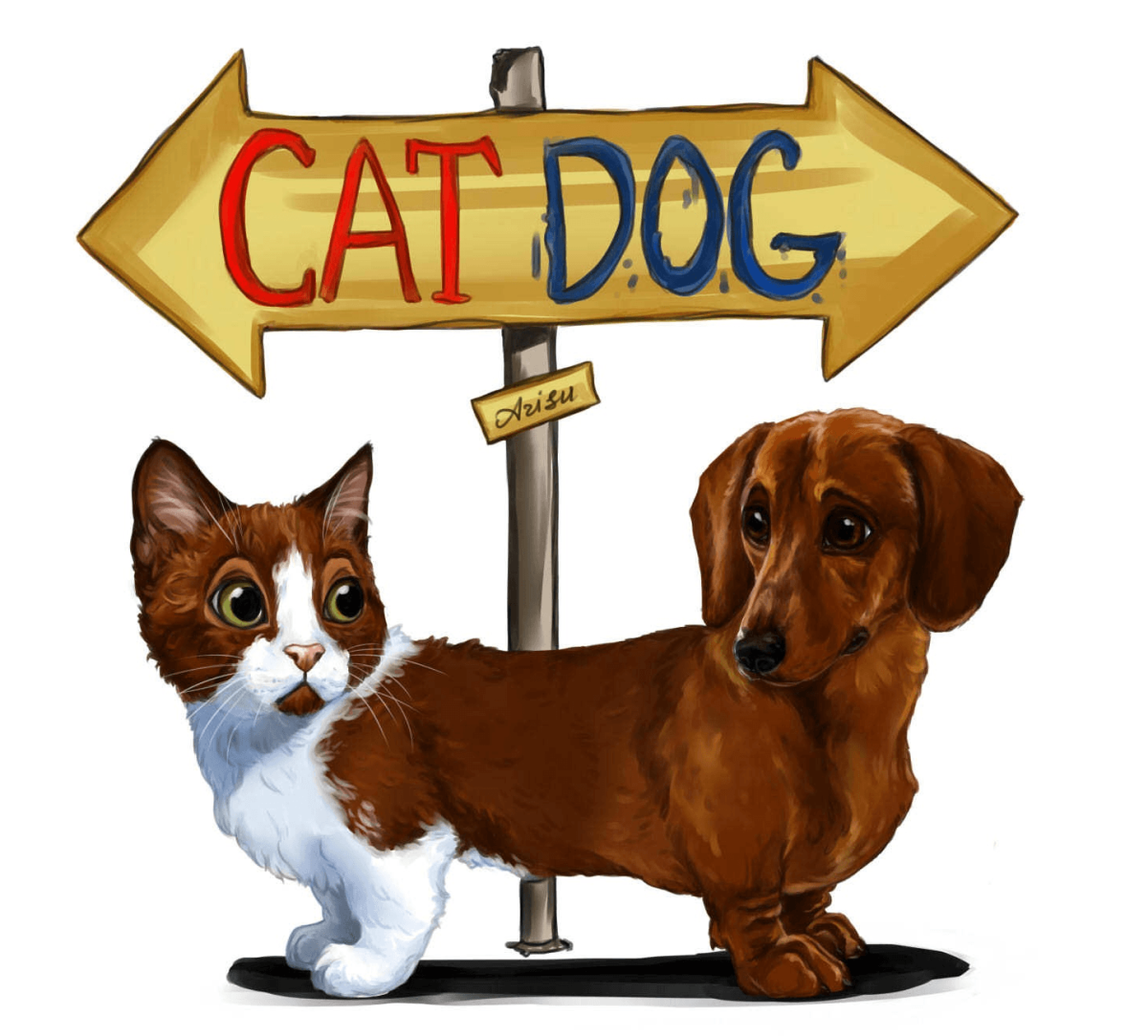 Мультяшный котопёс Тревор Хендерсон