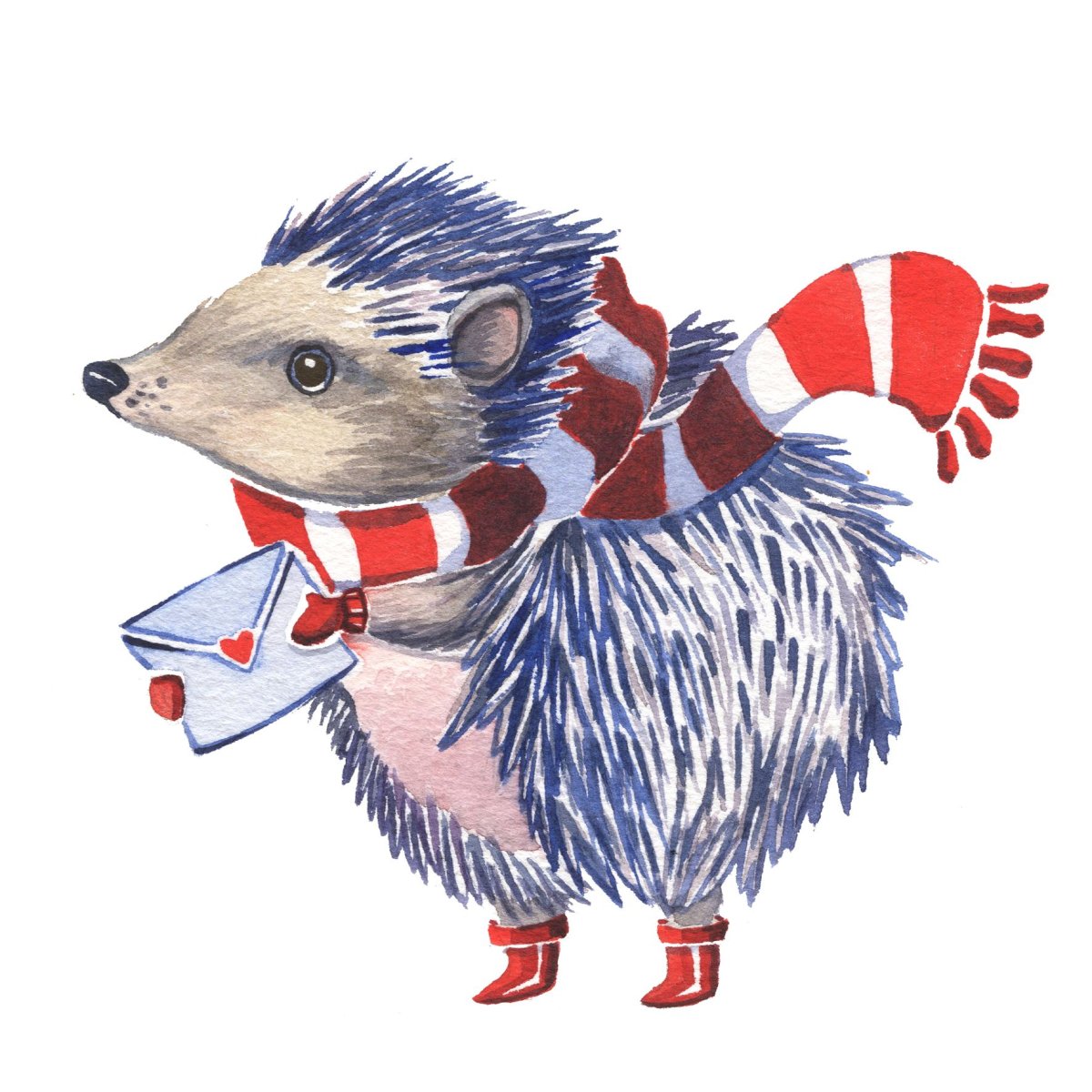 Ежик в шарфе