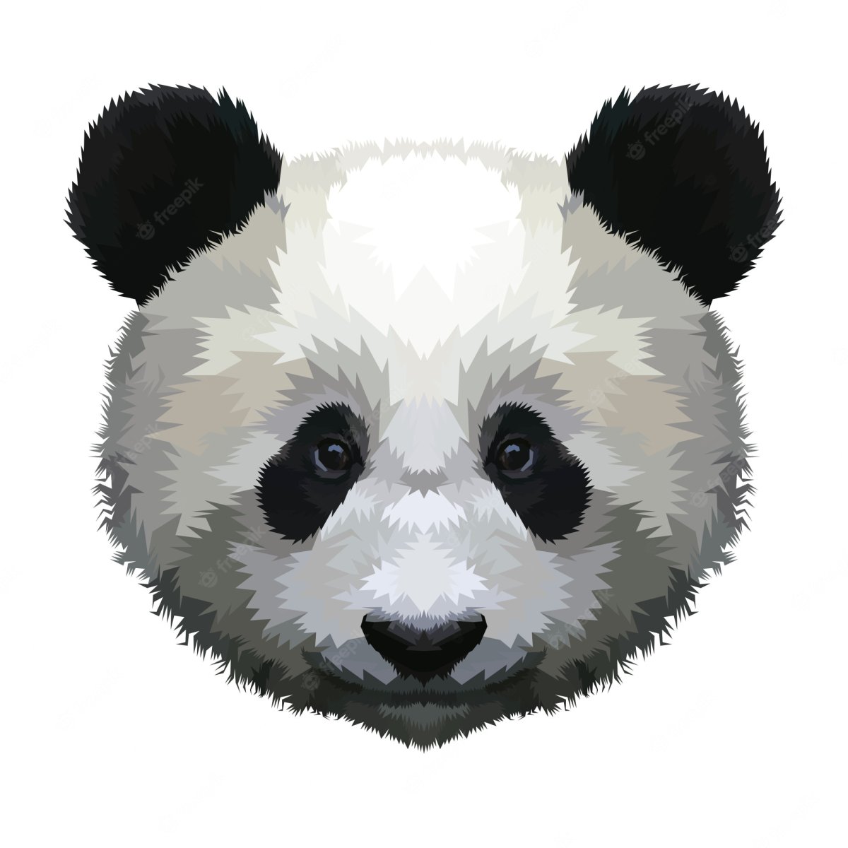 Силуэт головы панды