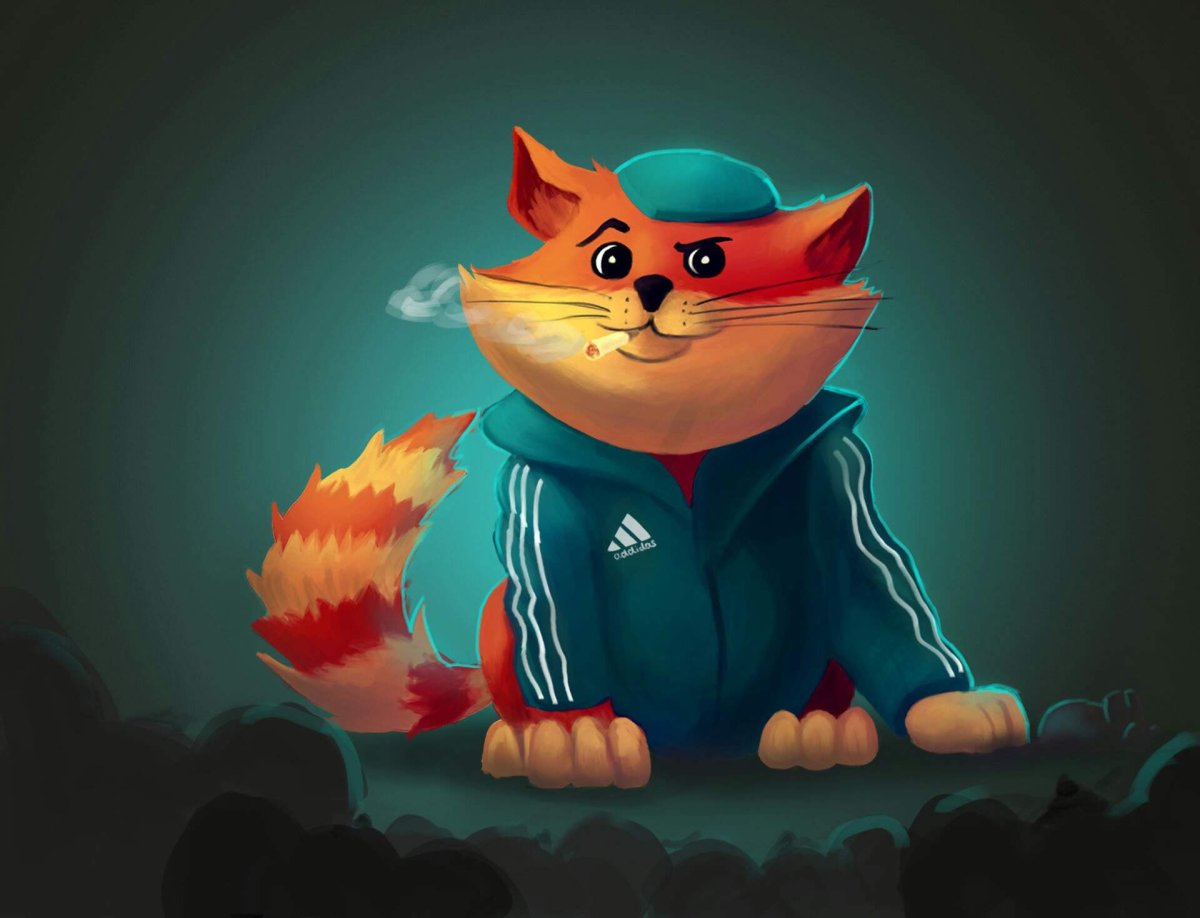 Человек с головой кота