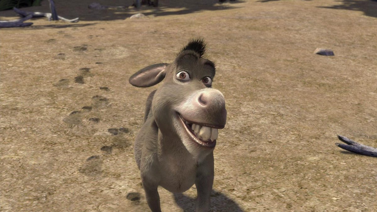 Осел улыбается