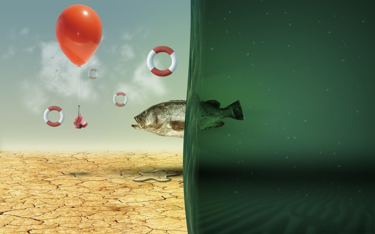 Рыбалка абстракция