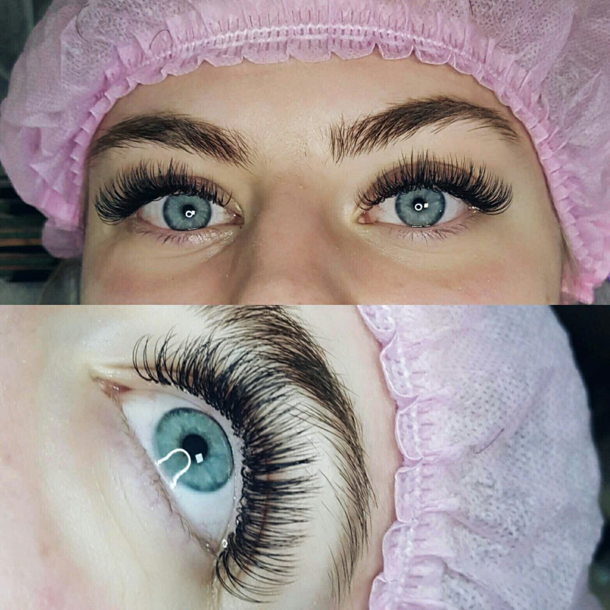 Нарощенные ресницы на большие глаза