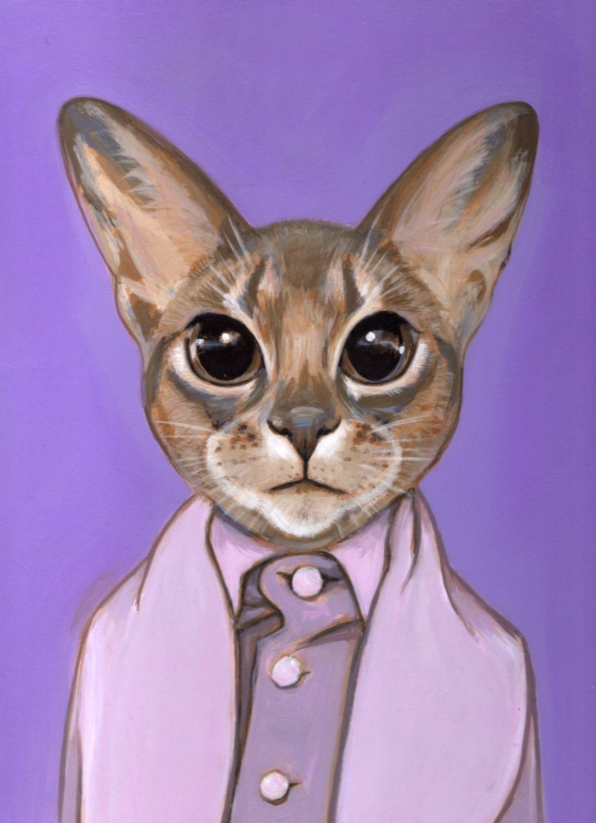 Коты в одежде нарисованные