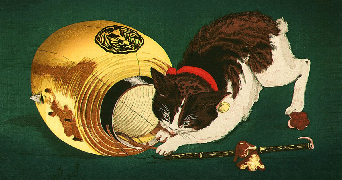 Японские Гравюры с кошками