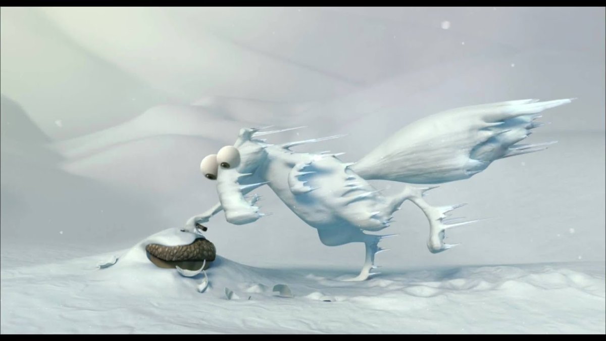 Белка из ледникового периода во льду