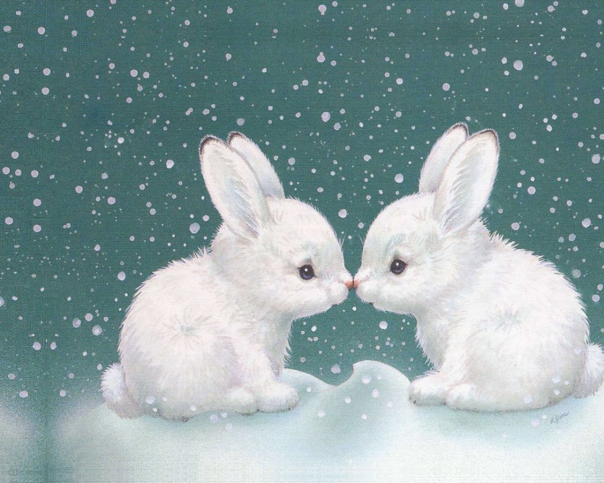 Зайчик зимой