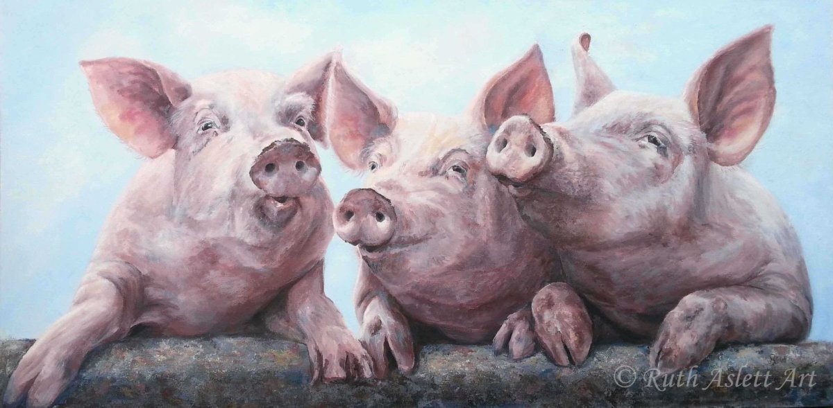 Поросенок живопись