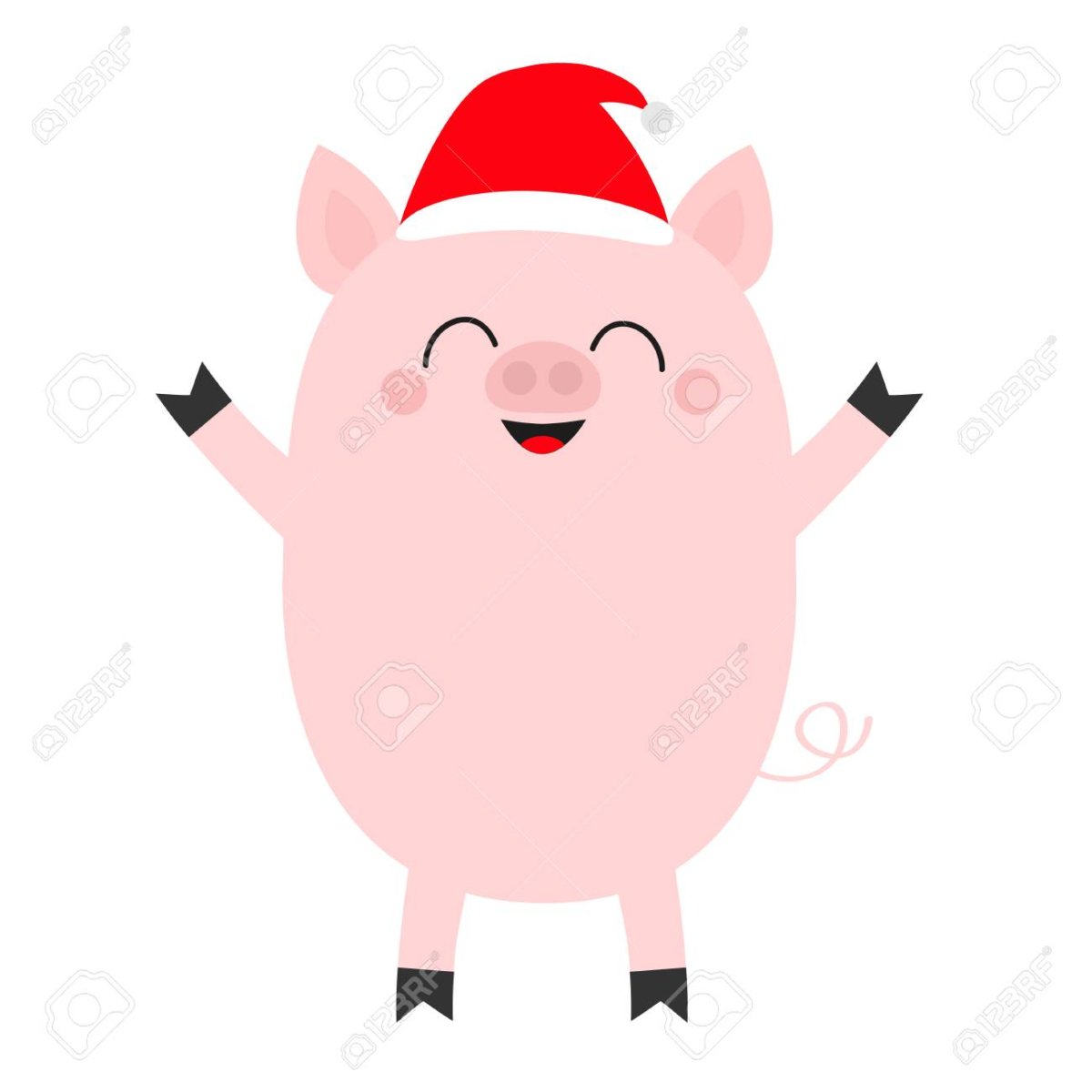 Свинья с шлемом нарисованная