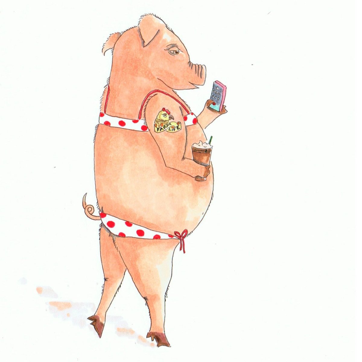 Свинья в деловом костюме