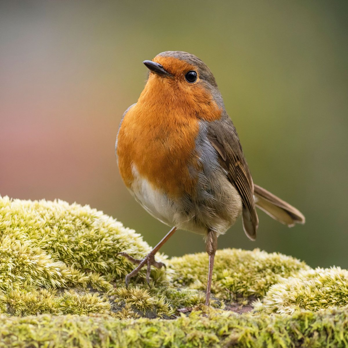 Малиновка птица с красной грудкой