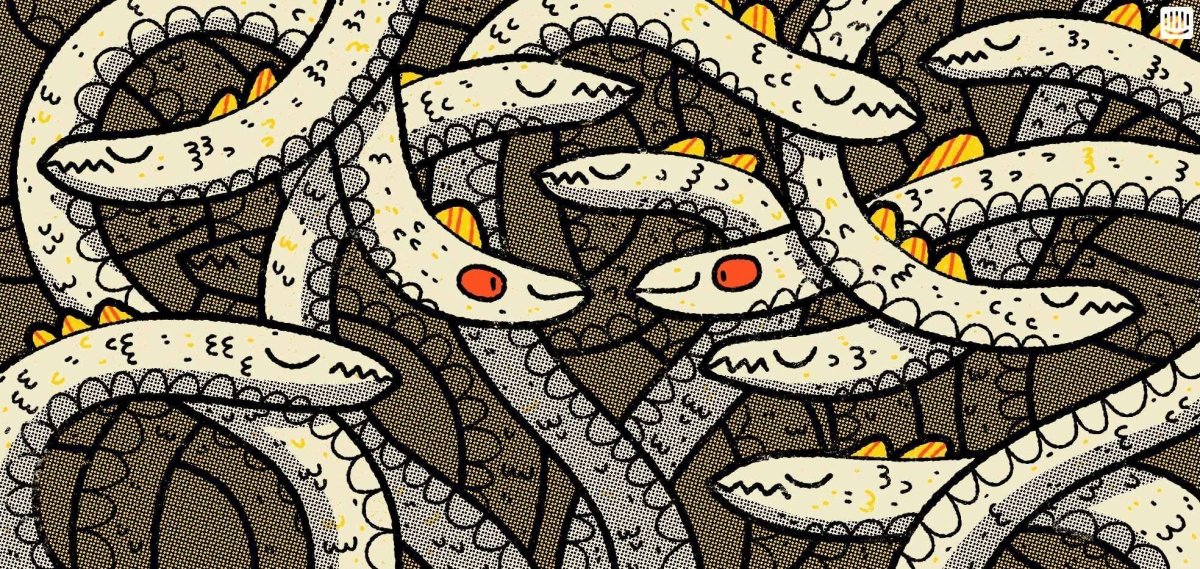 Рисунки для срисовки змея