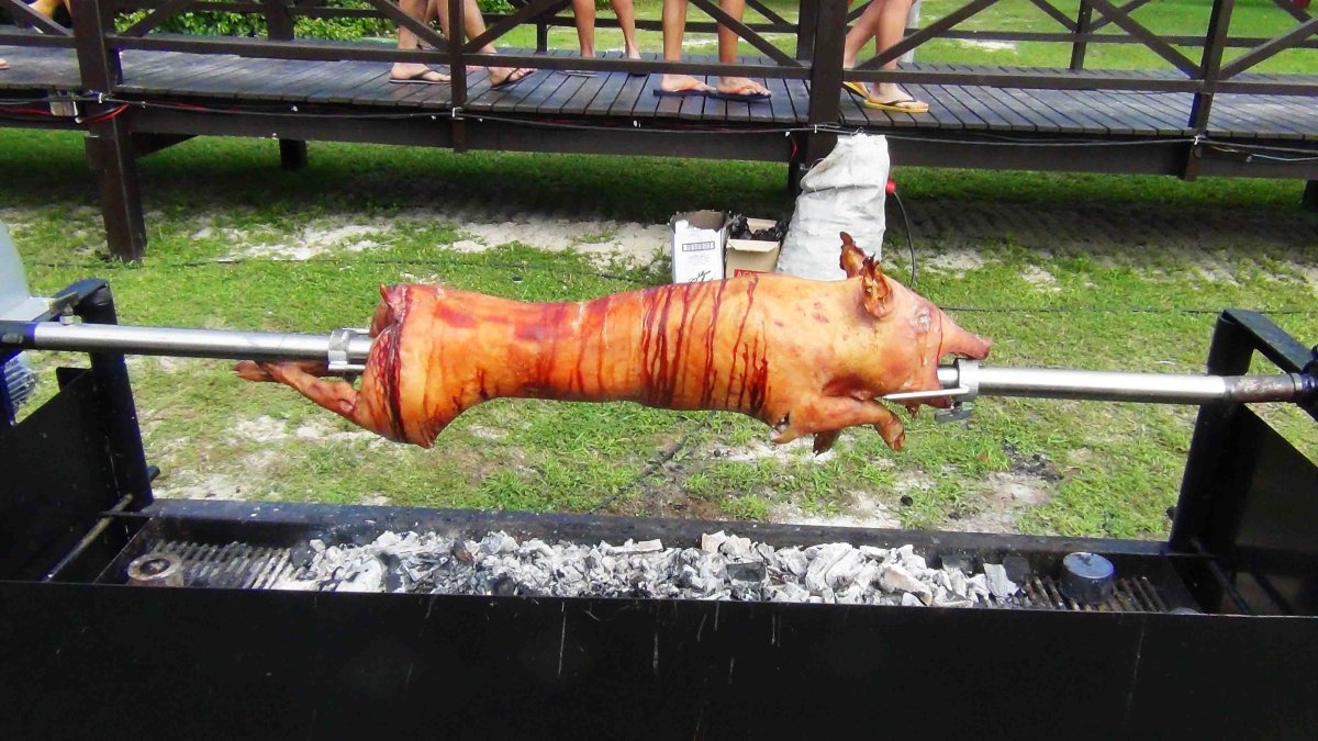 Жареный поросенок копченый