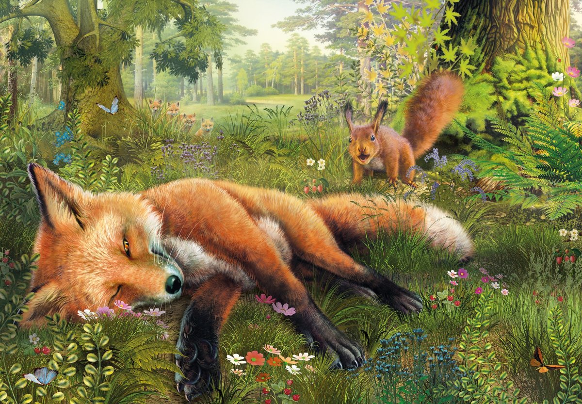 Алана Битиева «лиса с лисятами»)