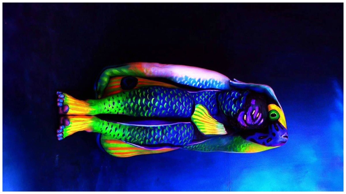 Боди-арт художника Йоханнеса Стоттера