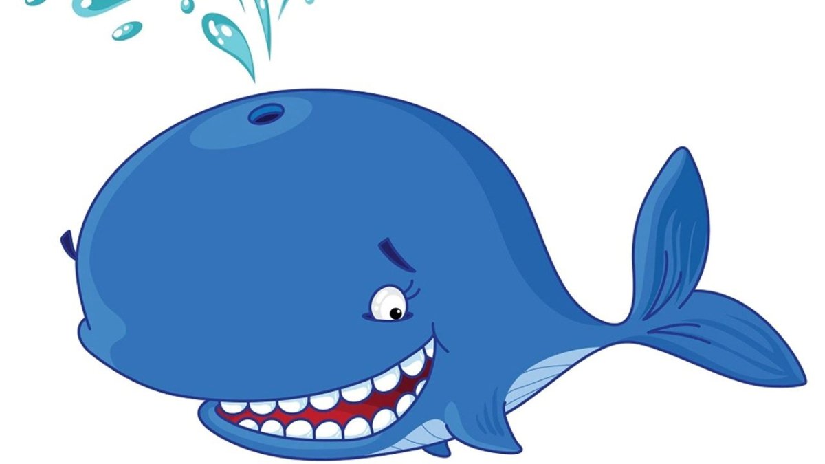 Кит брызгает вектор