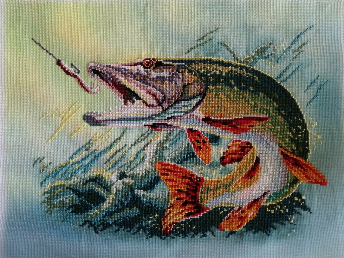 М.П.студия набор для вышивания щука 40 x 30 см