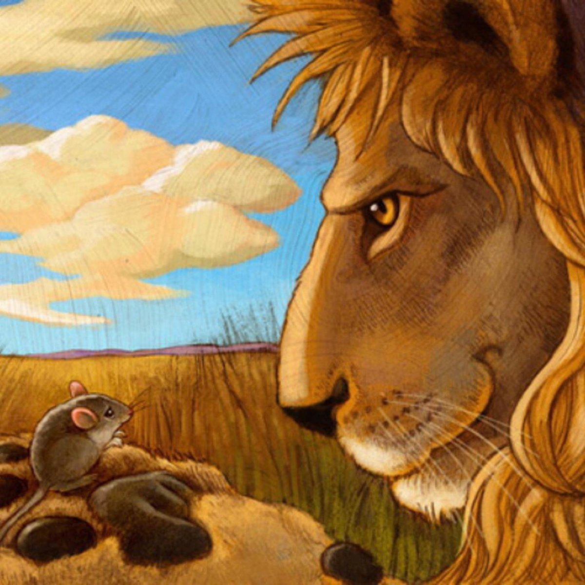 Лев и мышь басня