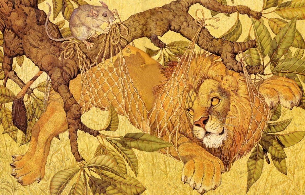 Лисица и Лев Эзоп