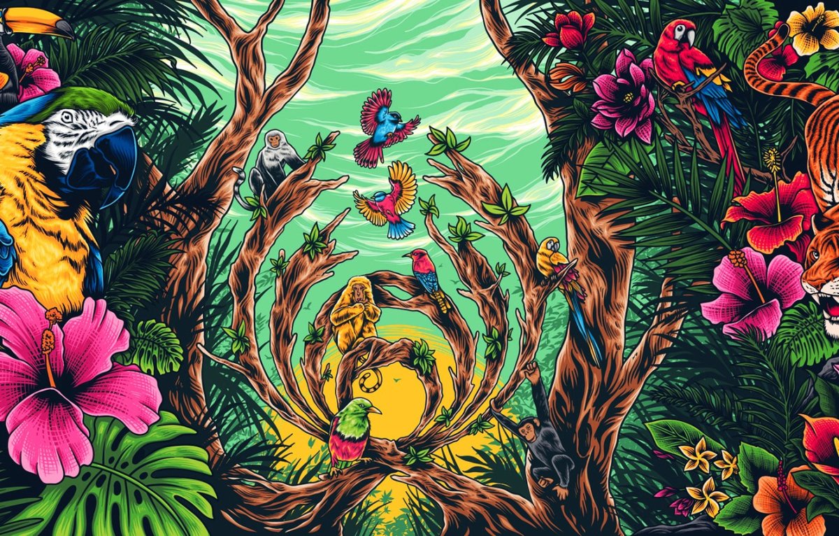 Разноцветные джунгли